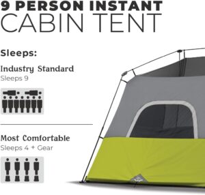 Core 9 Person Instant Cabin Tent