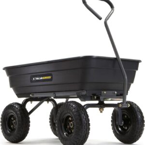 Gorilla Carts Poly Garden Dump Cart