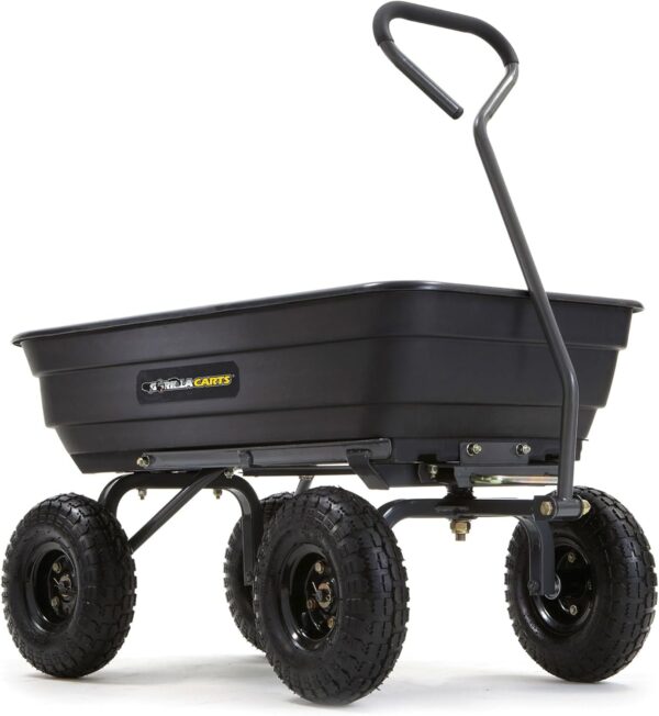 Gorilla Carts Poly Garden Dump Cart