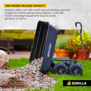 The Gorilla Carts Poly Garden Dump Car