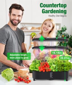 Misting 15 Pods Hydroponic Growing System Herb Garden Kit: The Best Indoor Garden