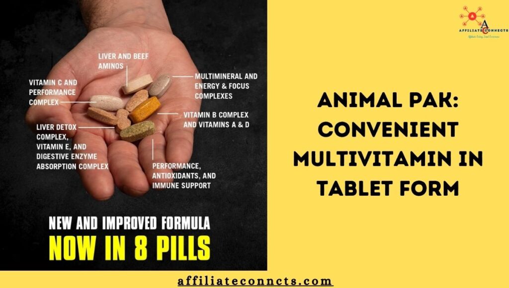 Animal Pak: Convenient Multivitamin in tab. form