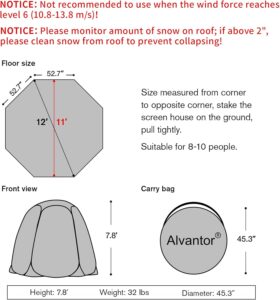 Alvantor Pop-Up Bubble Tent