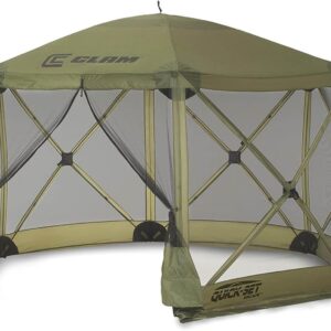 CLAM Pop Up Screen Tent | Outdoor Camping Gazebo Canopy | Escape 11.5' | Green